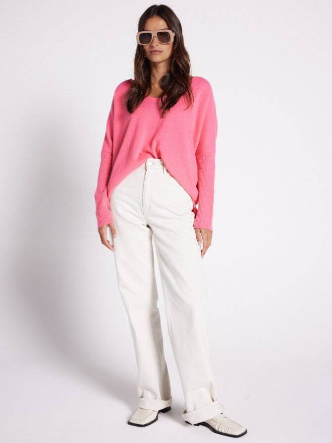 FAUSTINE CASHMERE PONCHO JUMPER - Image 3
