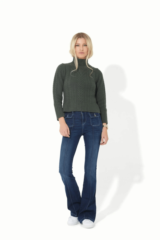 HOPE THE HIGH TOP PATCH POCKET FLARE - MOODY BLUES - Image 2