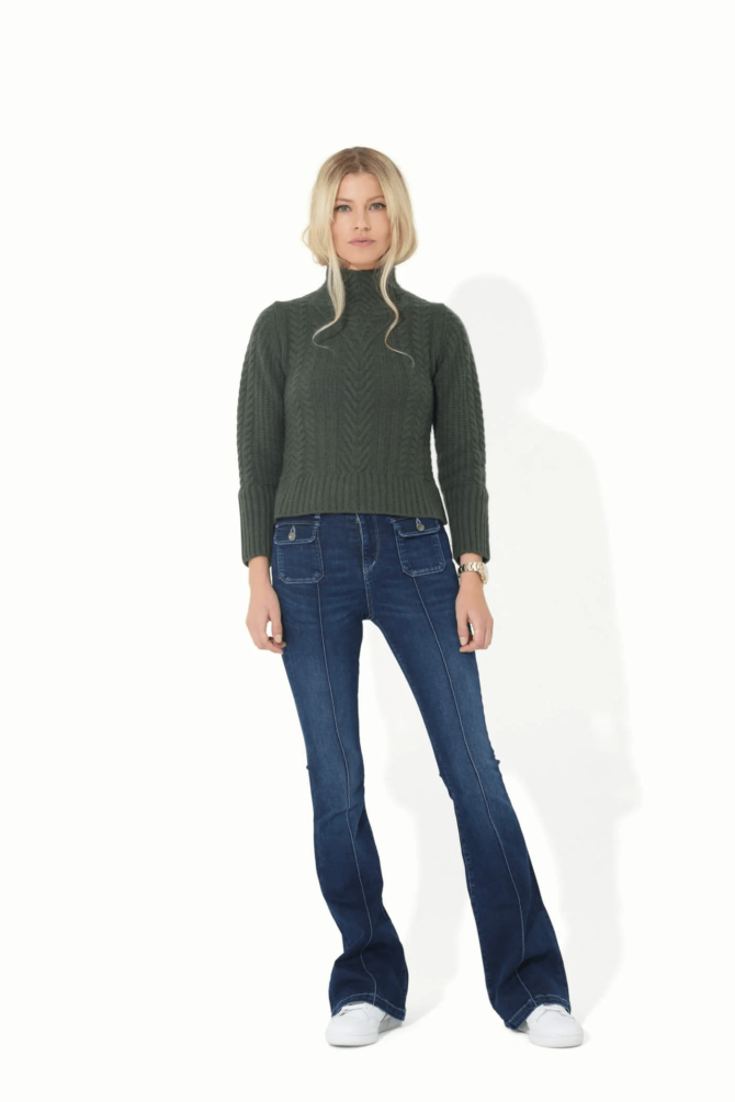 HOPE THE HIGH TOP PATCH POCKET FLARE - MOODY BLUES - Image 3