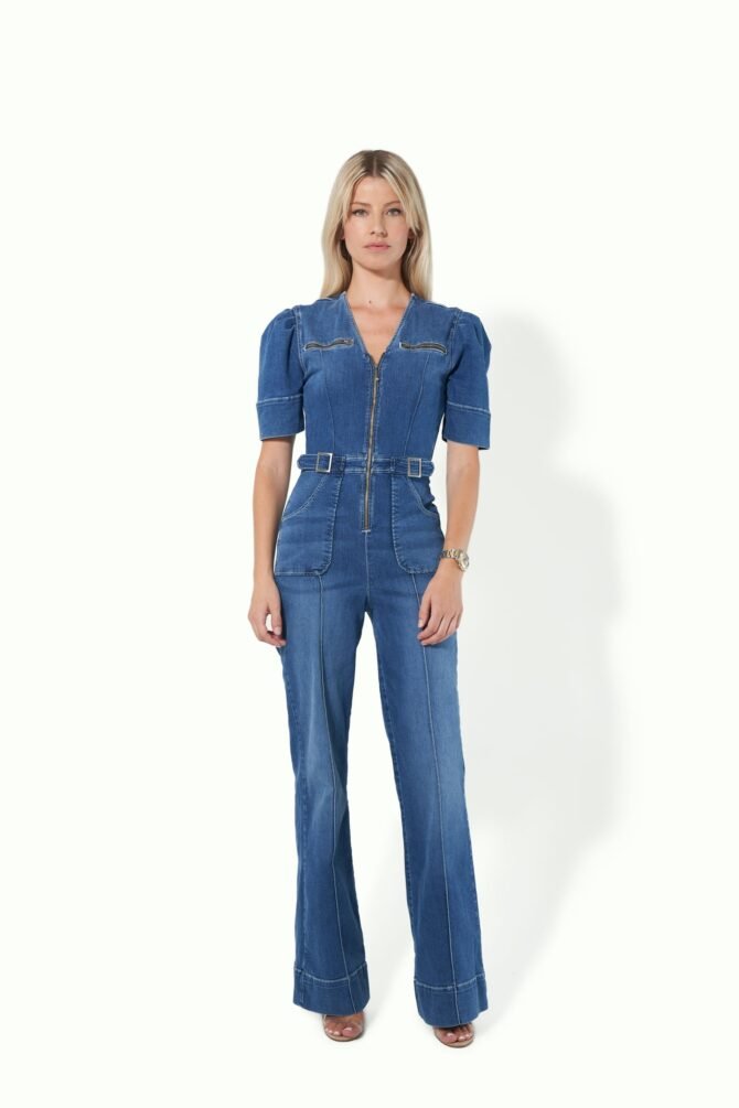 OPAL THE SOFTLY CURVED JUMPSUIT - FAWCETT BLUE - Image 5