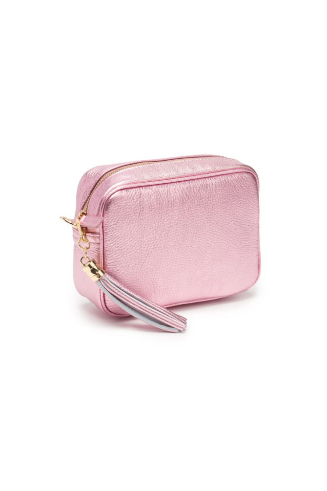 METALLIC ROSE CROSSBODY BAG