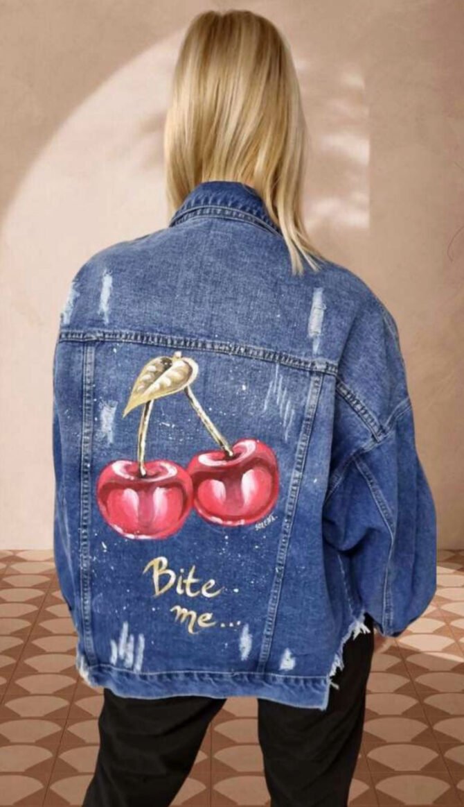 BLUE CHERRY DENIM JACKET