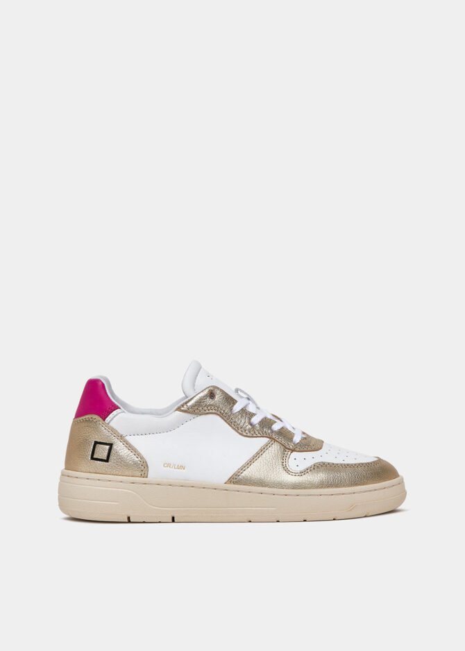 COURT LAMINATED WHITE PLATINUM SNEAKERS