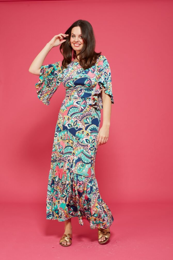 GABRIELLA IRIS AQUA MAXI DRESS - Image 5