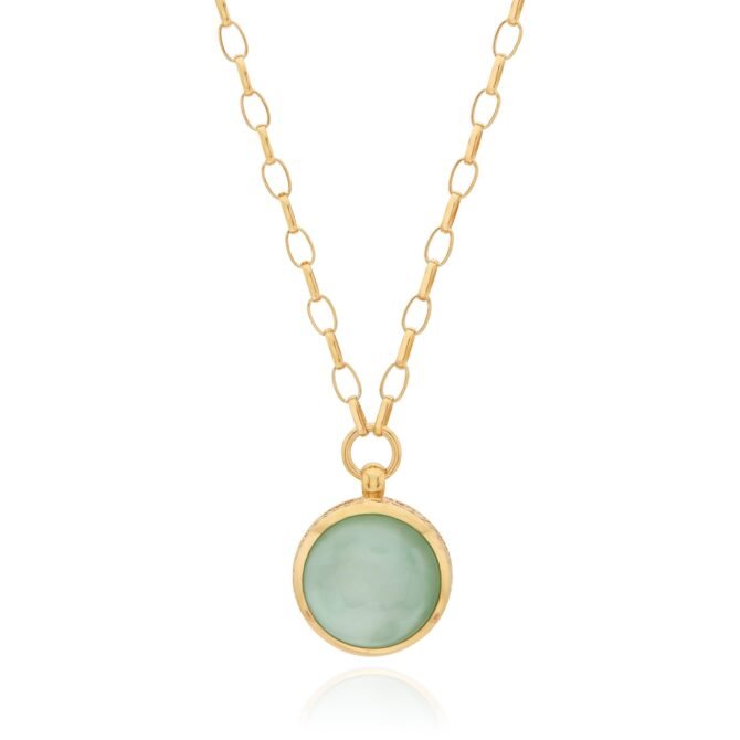 MEDIUM GREEN QUARTZ PENDANT