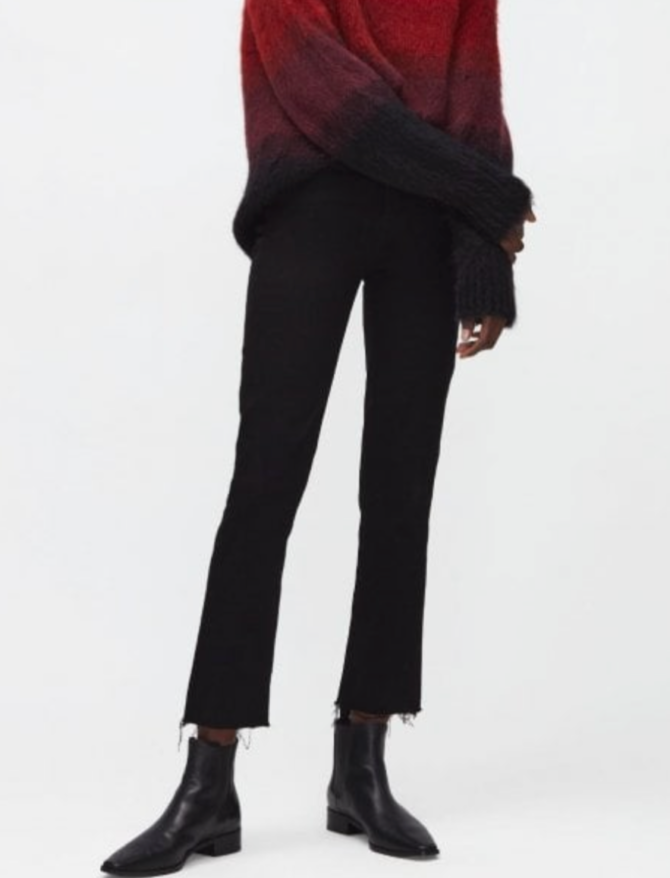 THE STRAIGHT CROP SOHO BLACK JEANS