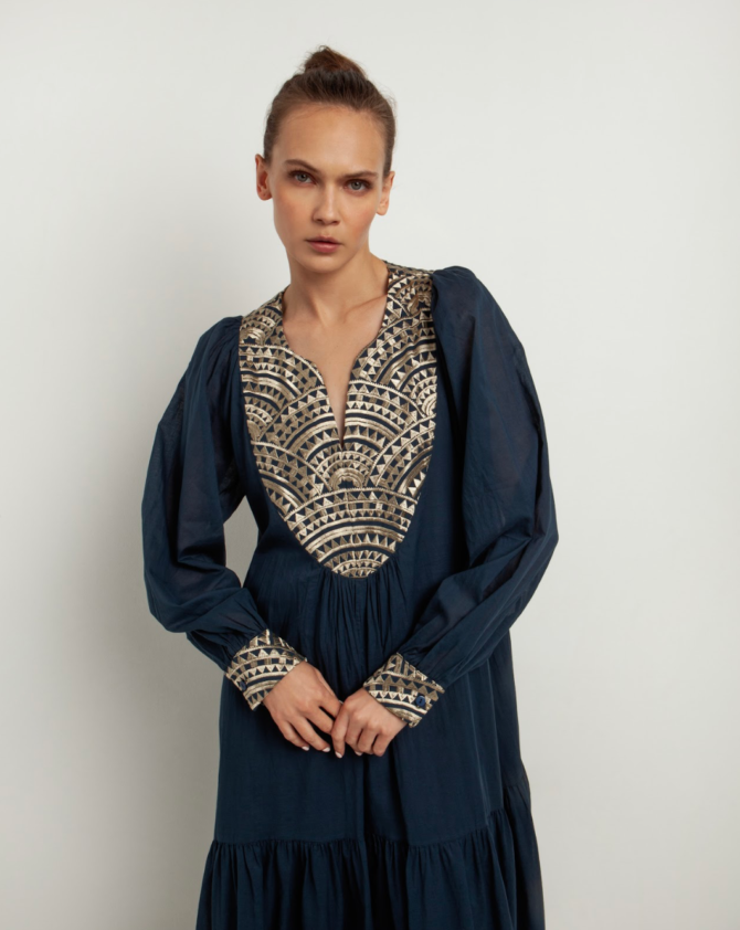 LONG NEW ALL OVER LONG SLEEVE DRESS - Image 6