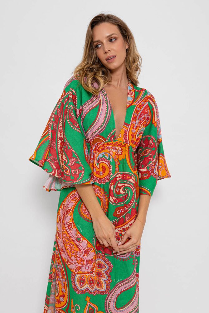 ELIANA PRIMAVERA LINEN DRESS - Image 3
