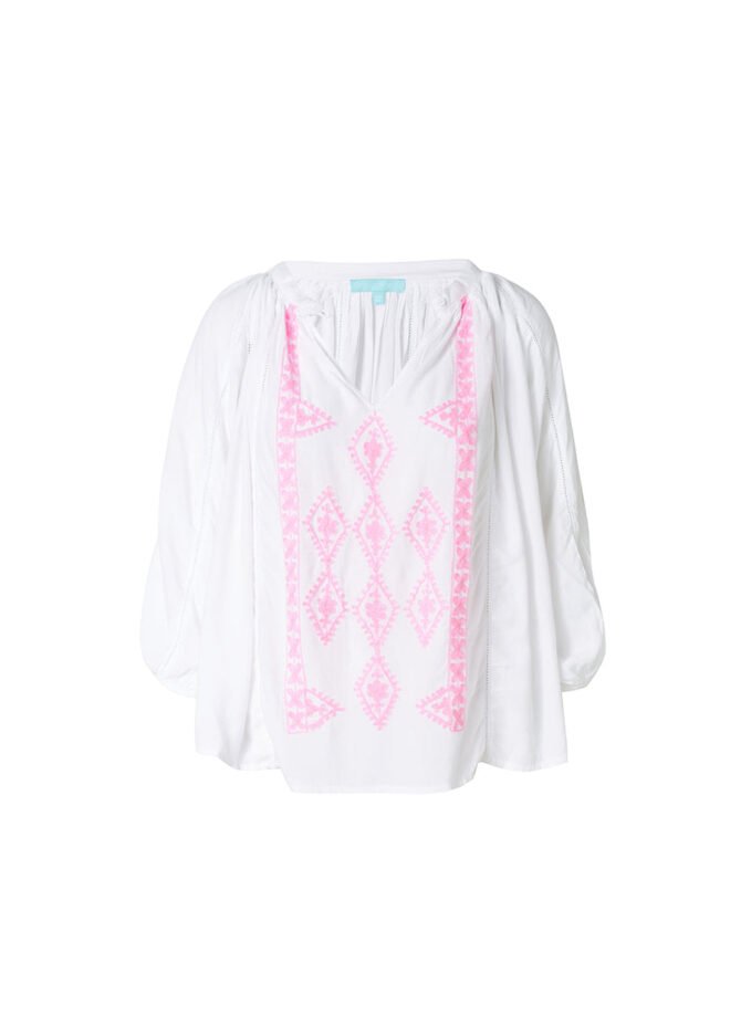 ALIYA WHITE/PINK SHIRT
