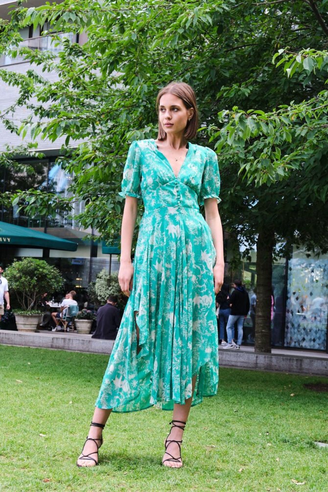 62279 BUTTONED FLORAL DRESS - Image 4
