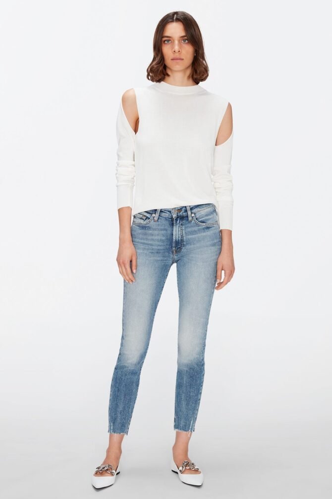ROXANNE ANKLE DECADE JEANS WITH DISTRESSED HEM - Image 6
