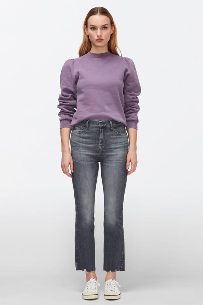 THE HW SLIM KICK ILLUSION MOON TUNE JEANS WITH WORN OUT HEM - Image 6