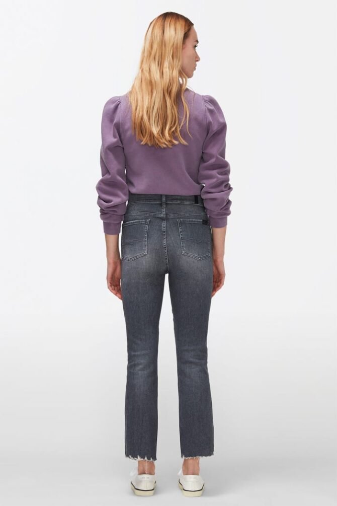 THE HW SLIM KICK ILLUSION MOON TUNE JEANS WITH WORN OUT HEM - Image 3
